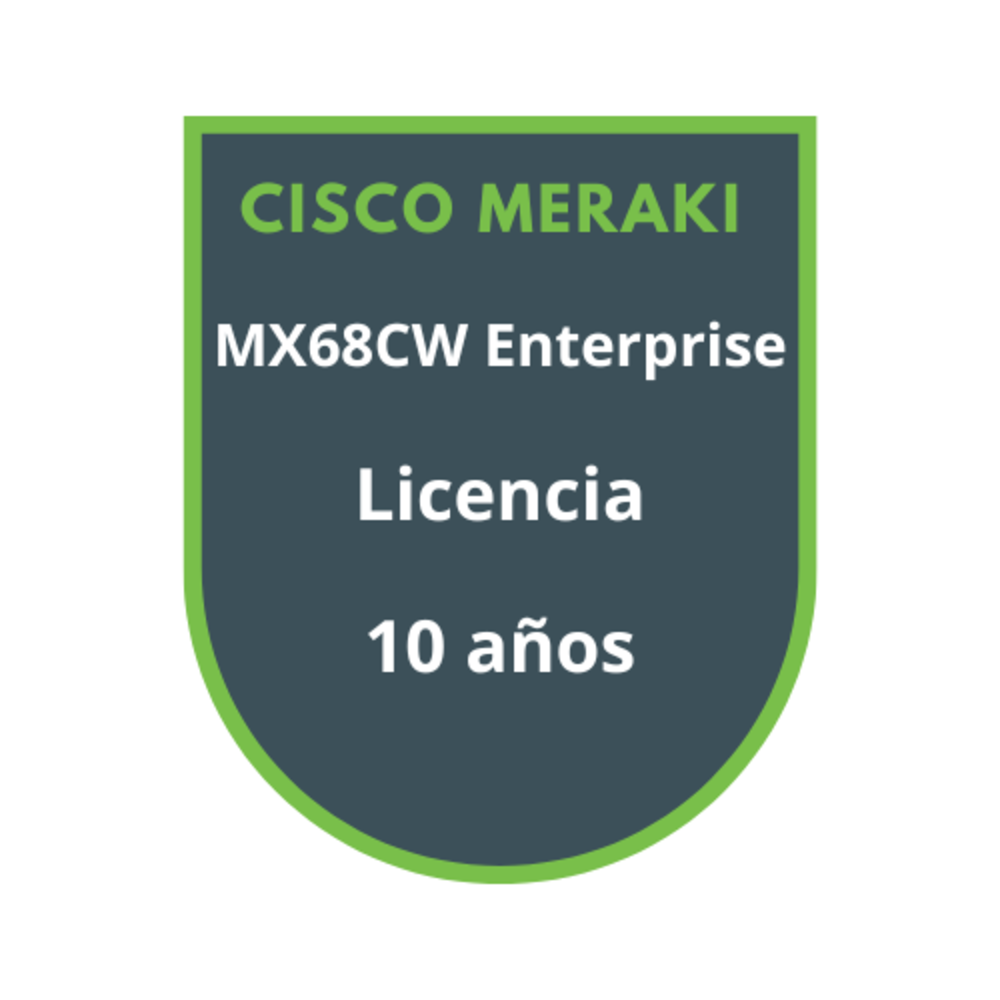 Cisco Meraki MX68CW Enterprise Licencia 10 años Cisco Meraki MX68CW Enterprise Licencia 10 años