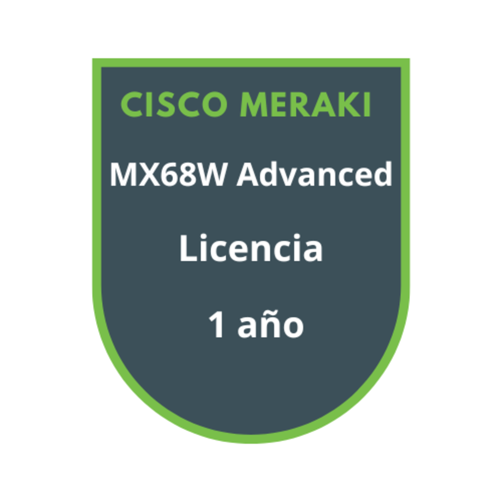 Cisco Meraki MX68W Advanced Security Licencia 1 año Cisco Meraki MX68W Advanced Security Licencia 1 año