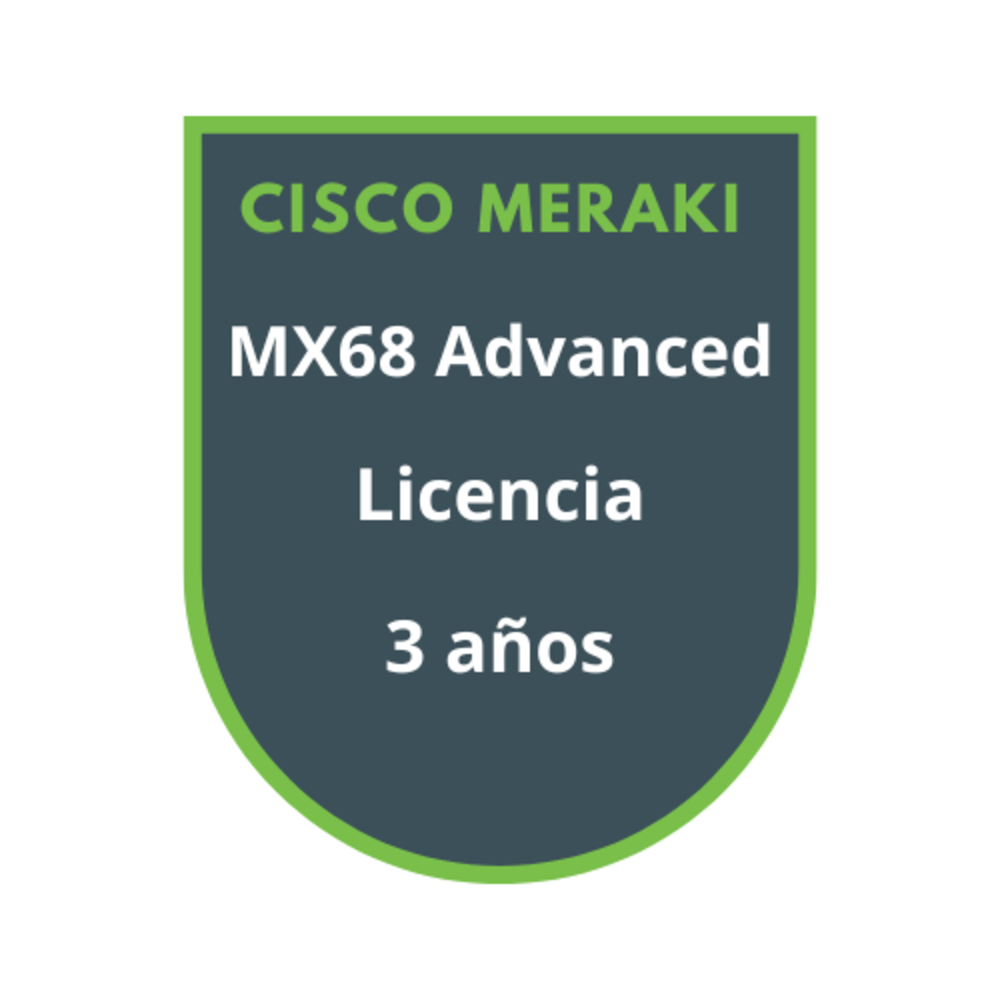 Cisco Meraki MX68 Advanced Security Licencia 3 años Cisco Meraki MX68 Advanced Security Licencia 3 años