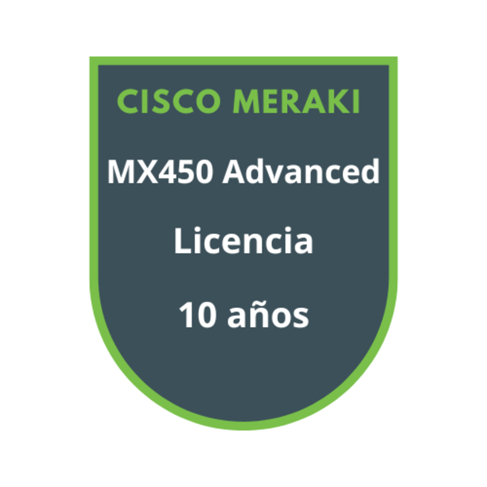 Cisco Meraki MX450 Advanced Security Licencia 10 años Cisco Meraki MX450 Advanced Security Licencia 10 años