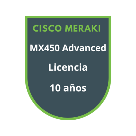Cisco Meraki MX450 Advanced Security Licencia 10 años Cisco Meraki MX450 Advanced Security Licencia 10 años