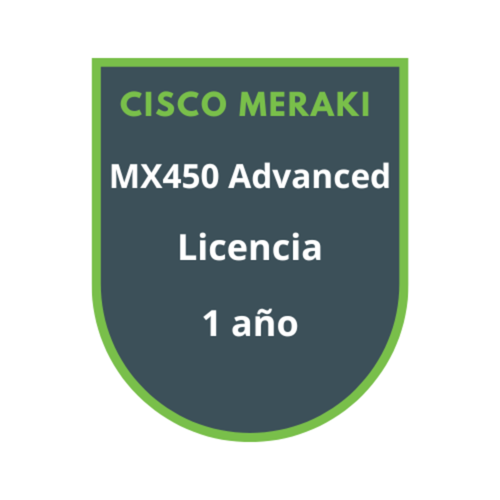 Cisco Meraki MX450 Advanced Security Licencia 1 año Cisco Meraki MX450 Advanced Security Licencia 1 año