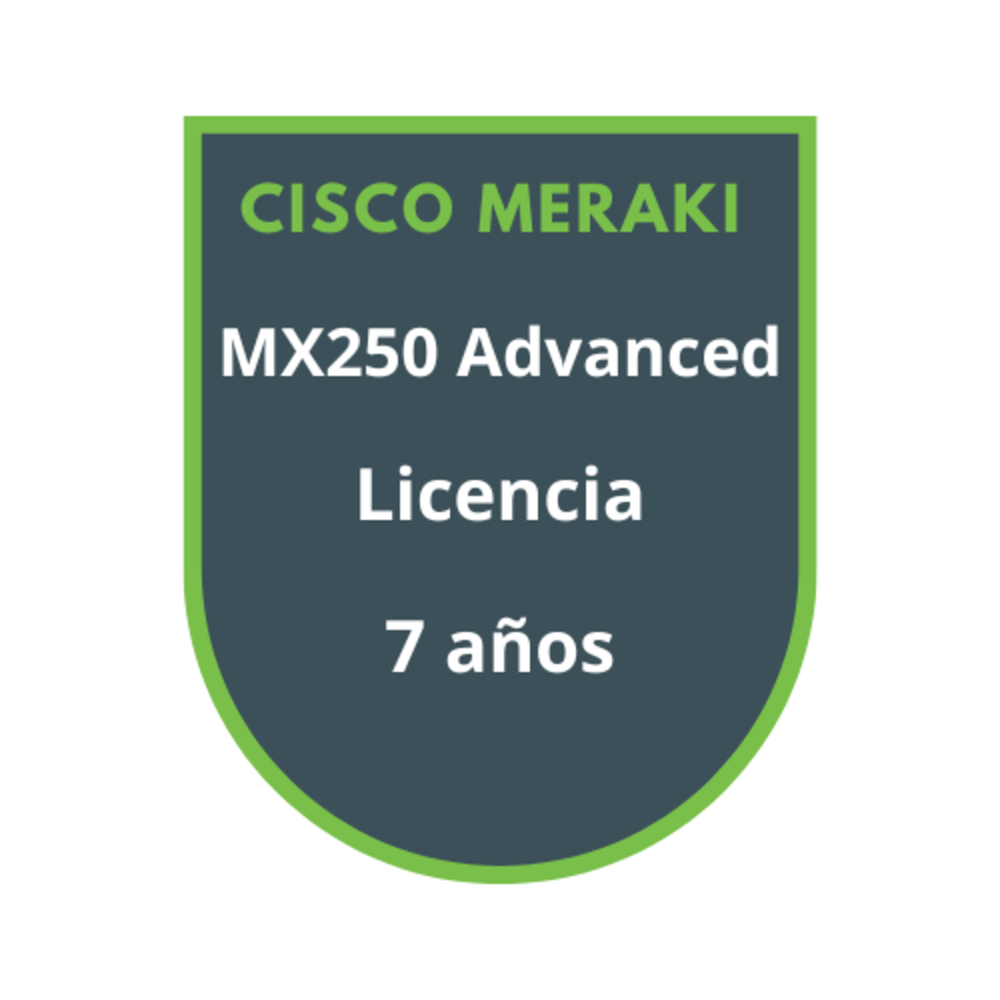Cisco Meraki MX250 Advanced Security Licencia 7 años Cisco Meraki MX250 Advanced Security Licencia 7 años