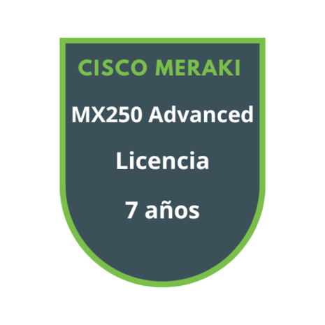 Cisco Meraki MX250 Advanced Security Licencia 7 años Cisco Meraki MX250 Advanced Security Licencia 7 años