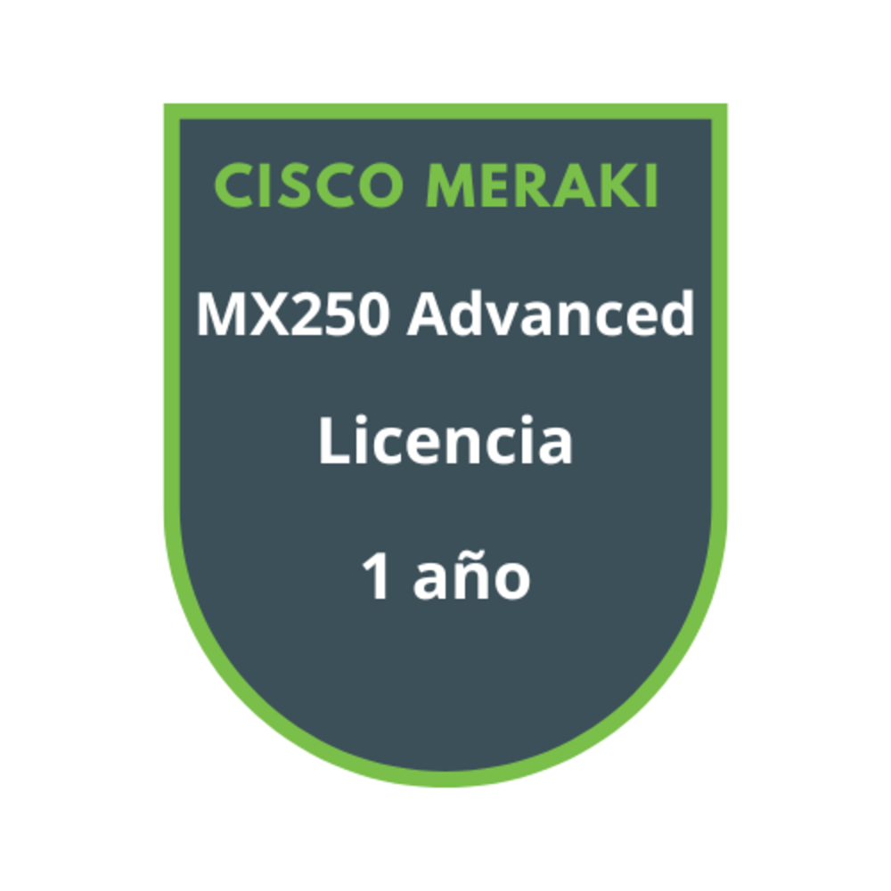 Cisco Meraki MX250 Advanced Security Licencia 1 año Cisco Meraki MX250 Advanced Security Licencia 1 año