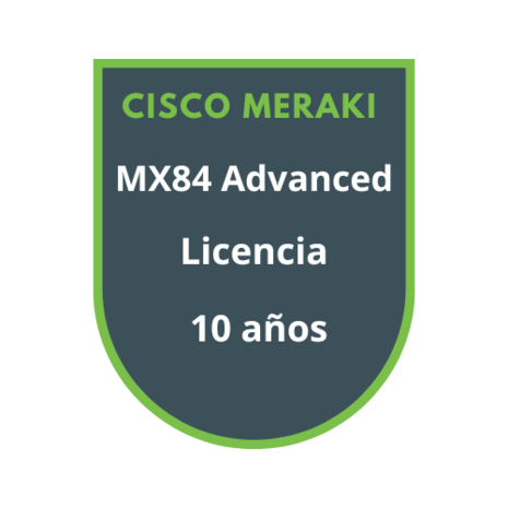 Cisco Meraki MX84 Advanced Security Licencia 10 años Cisco Meraki MX84 Advanced Security Licencia 10 años