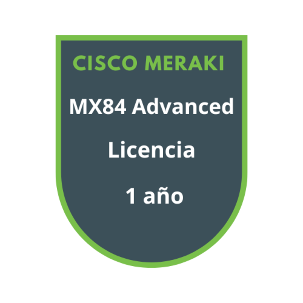 Cisco Meraki MX84 Advanced Security Licencia 1 año Cisco Meraki MX84 Advanced Security Licencia 1 año