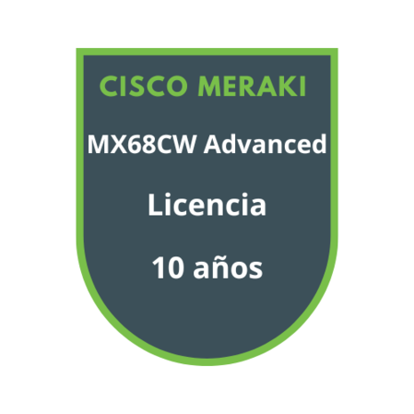 Cisco Meraki MX68CW Advanced Security Licencia 10 años Cisco Meraki MX68CW Advanced Security Licencia 10 años