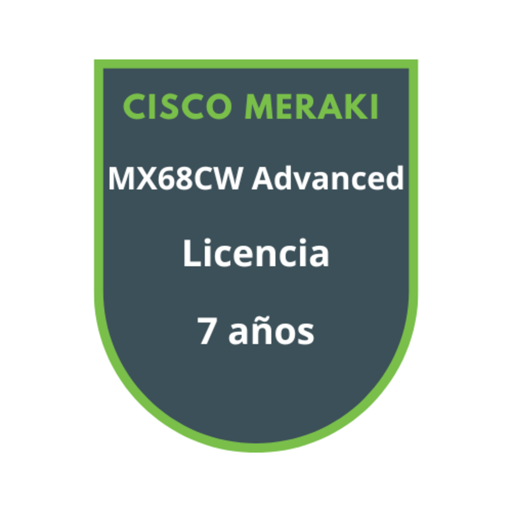 Cisco Meraki MX68CW Advanced Security Licencia 7 años Cisco Meraki MX68CW Advanced Security Licencia 7 años