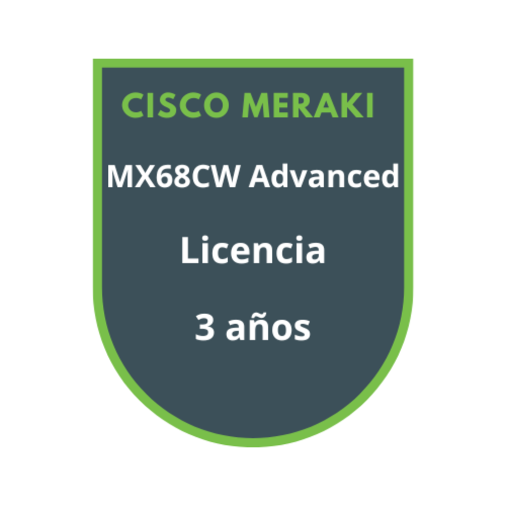 Cisco Meraki MX68CW Advanced Security Licencia 3 años Cisco Meraki MX68CW Advanced Security Licencia 3 años