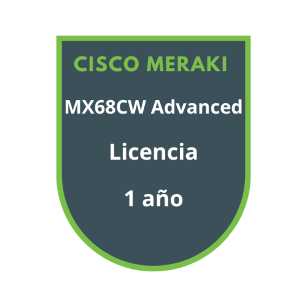 Cisco Meraki MX68CW Advanced Security Licencia 1 año Cisco Meraki MX68CW Advanced Security Licencia 1 año