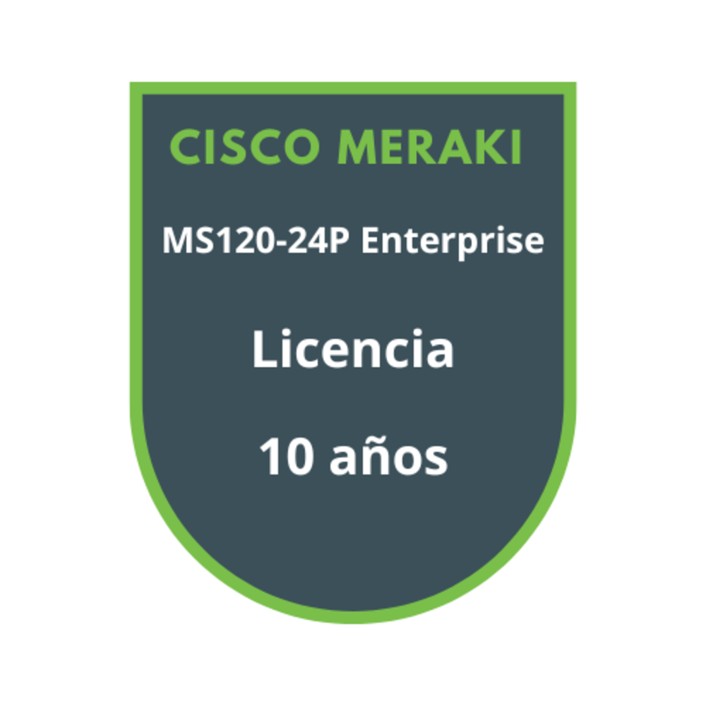 Cisco Meraki MS120-24P Enterprise Licencia 10 años Cisco Meraki MS120-24P Enterprise Licencia 10 años
