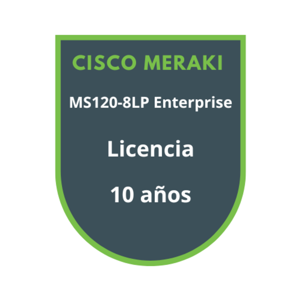 Cisco Meraki MS120-8LP Enterprise Licencia 10 años Cisco Meraki MS120-8LP Enterprise Licencia 10 años