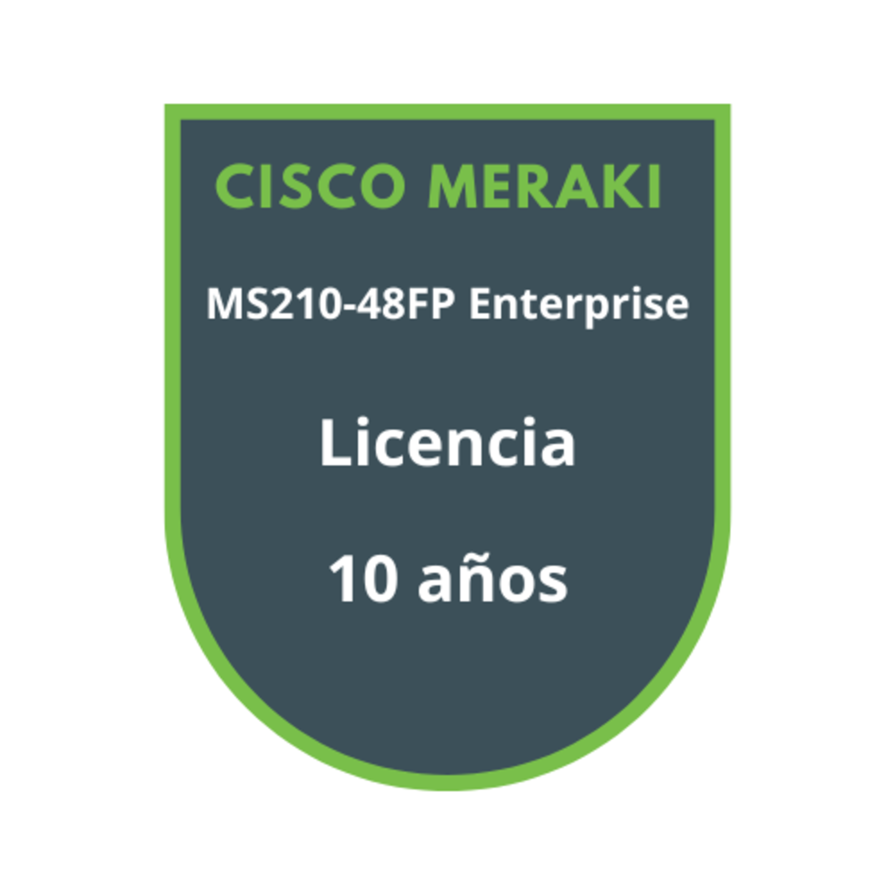 Cisco Meraki MS210-48FP Enterprise Licencia 10 años Cisco Meraki MS210-48FP Enterprise Licencia 10 años