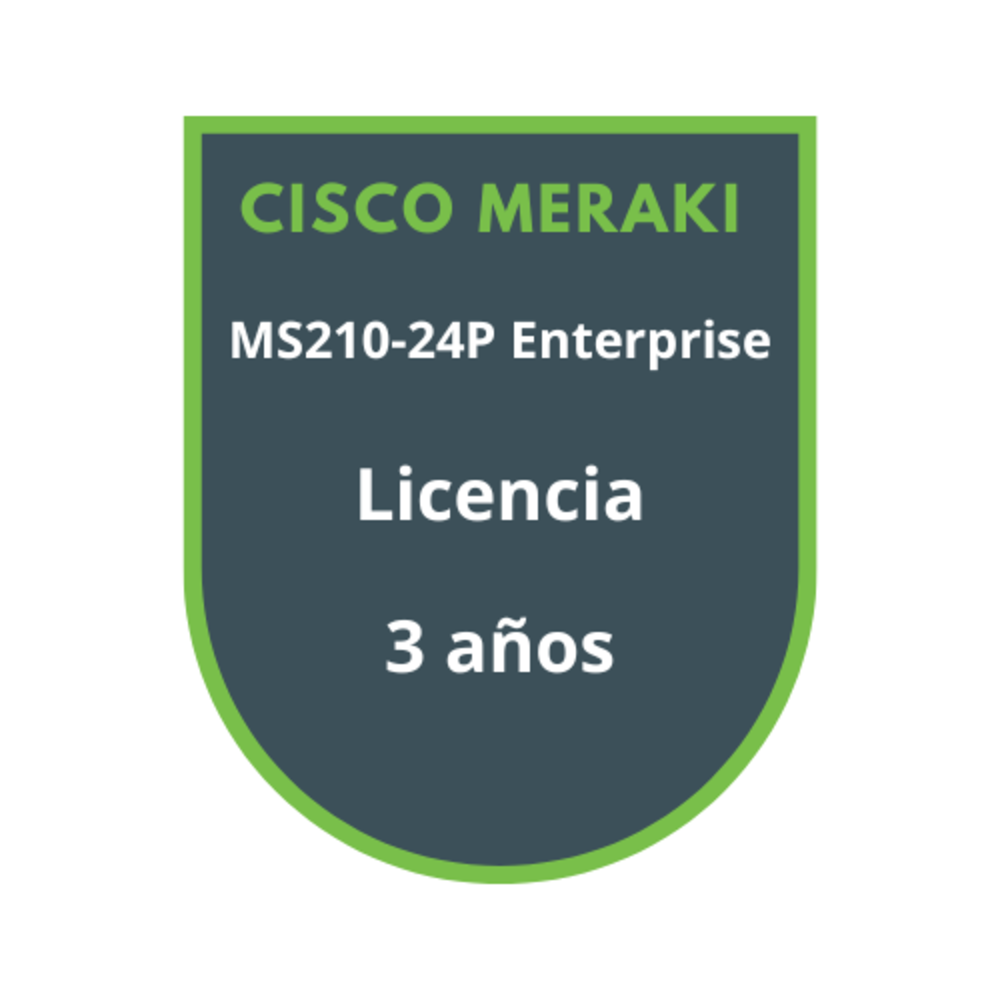Cisco Meraki MS210-24P Enterprise Licencia 3 años Cisco Meraki MS210-24P Enterprise Licencia 3 años