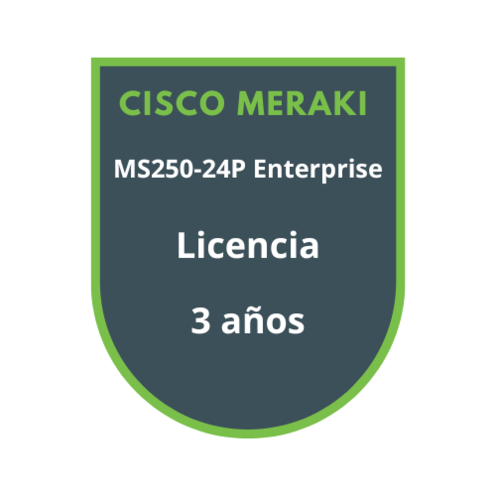 Cisco Meraki MS250-24P Enterprise Licencia 3 años Cisco Meraki MS250-24P Enterprise Licencia 3 años