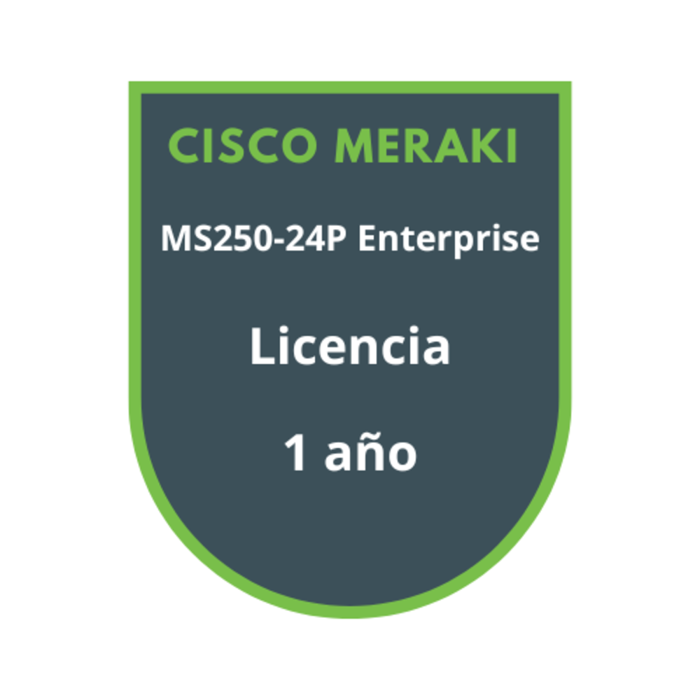 Cisco Meraki MS250-24P Enterprise Licencia 1 año Cisco Meraki MS250-24P Enterprise Licencia 1 año