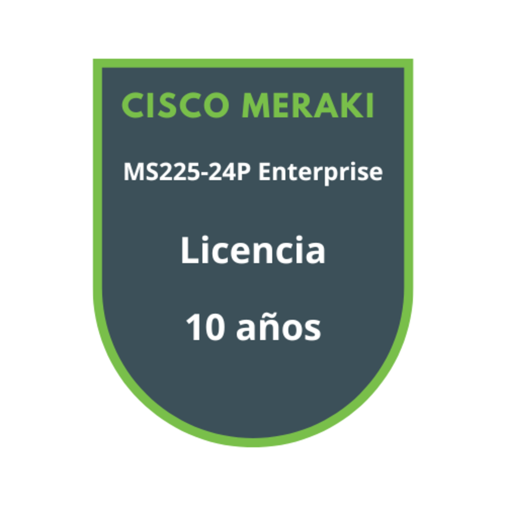 Cisco Meraki MS225-24P Enterprise Licencia 10 años Cisco Meraki MS225-24P Enterprise Licencia 10 años