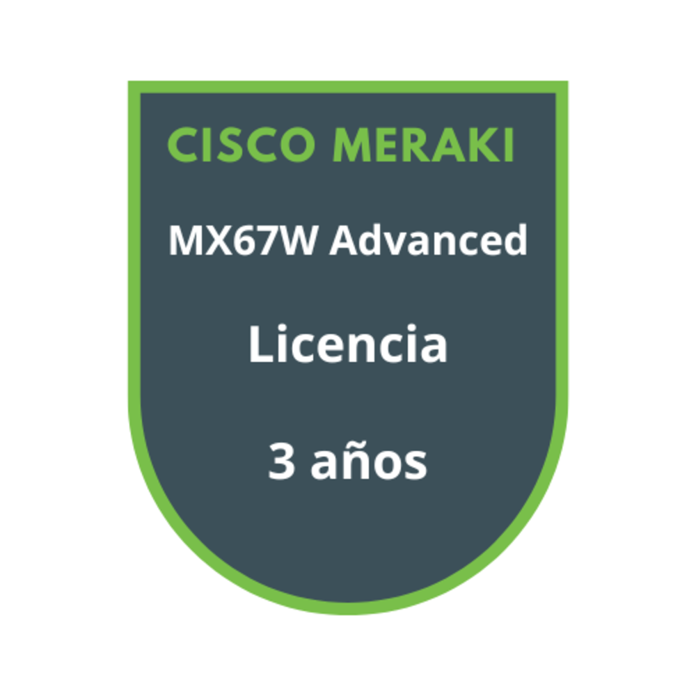 Cisco Meraki MX67W Advanced Security Licencia 3 años Cisco Meraki MX67W Advanced Security Licencia 3 años