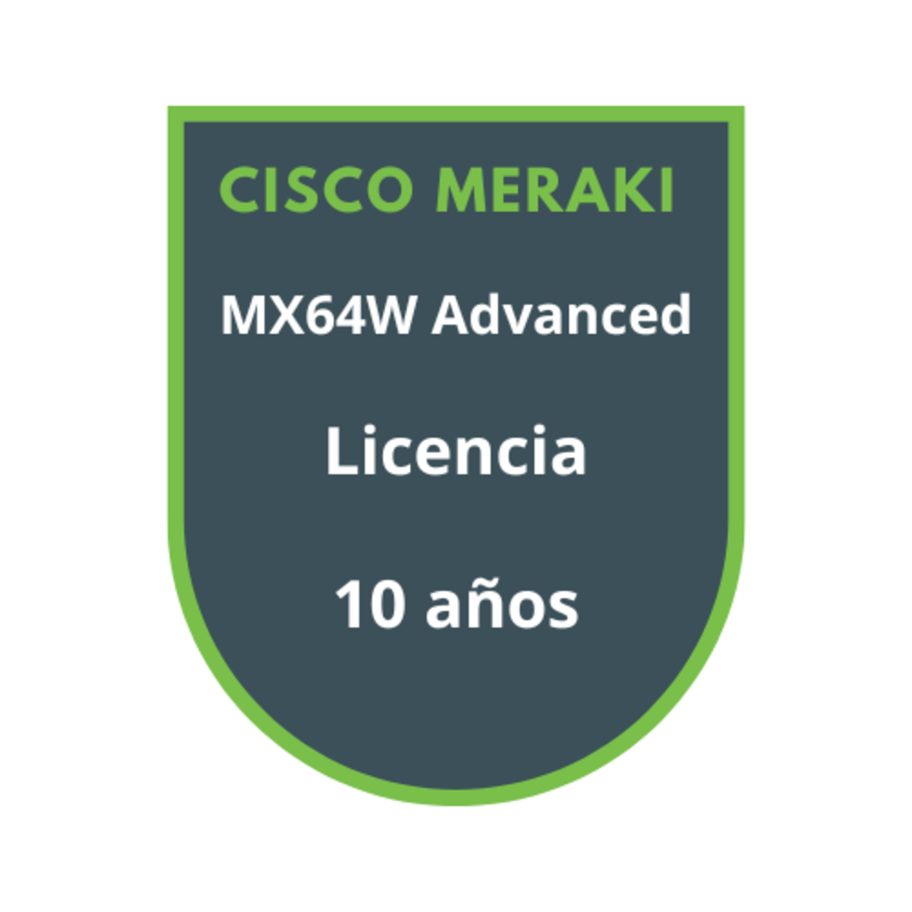Cisco Meraki MX64W Advanced Security Licencia 10 años Cisco Meraki MX64W Advanced Security Licencia 10 años