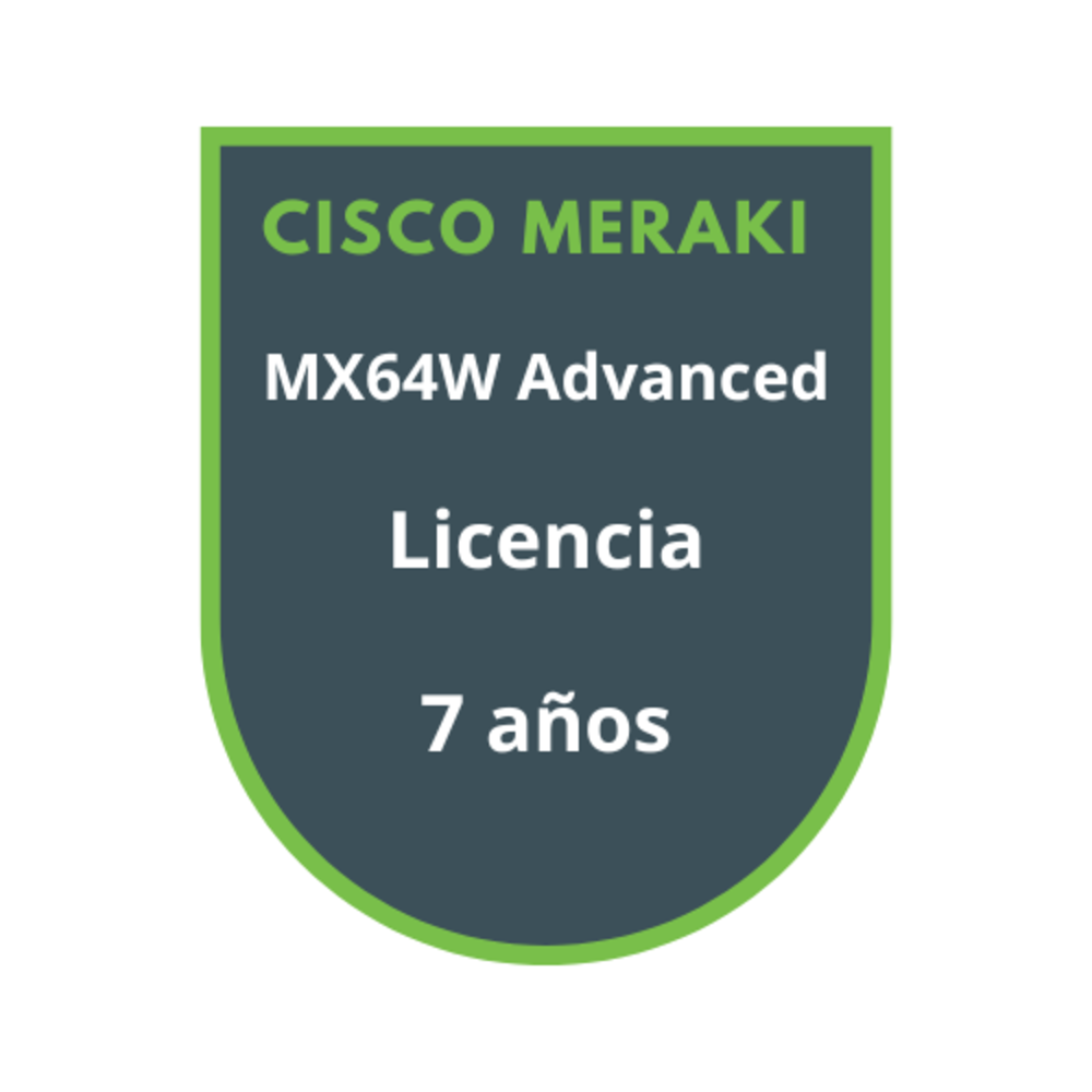 Cisco Meraki MX64W Advanced Security Licencia 7 años Cisco Meraki MX64W Advanced Security Licencia 7 años