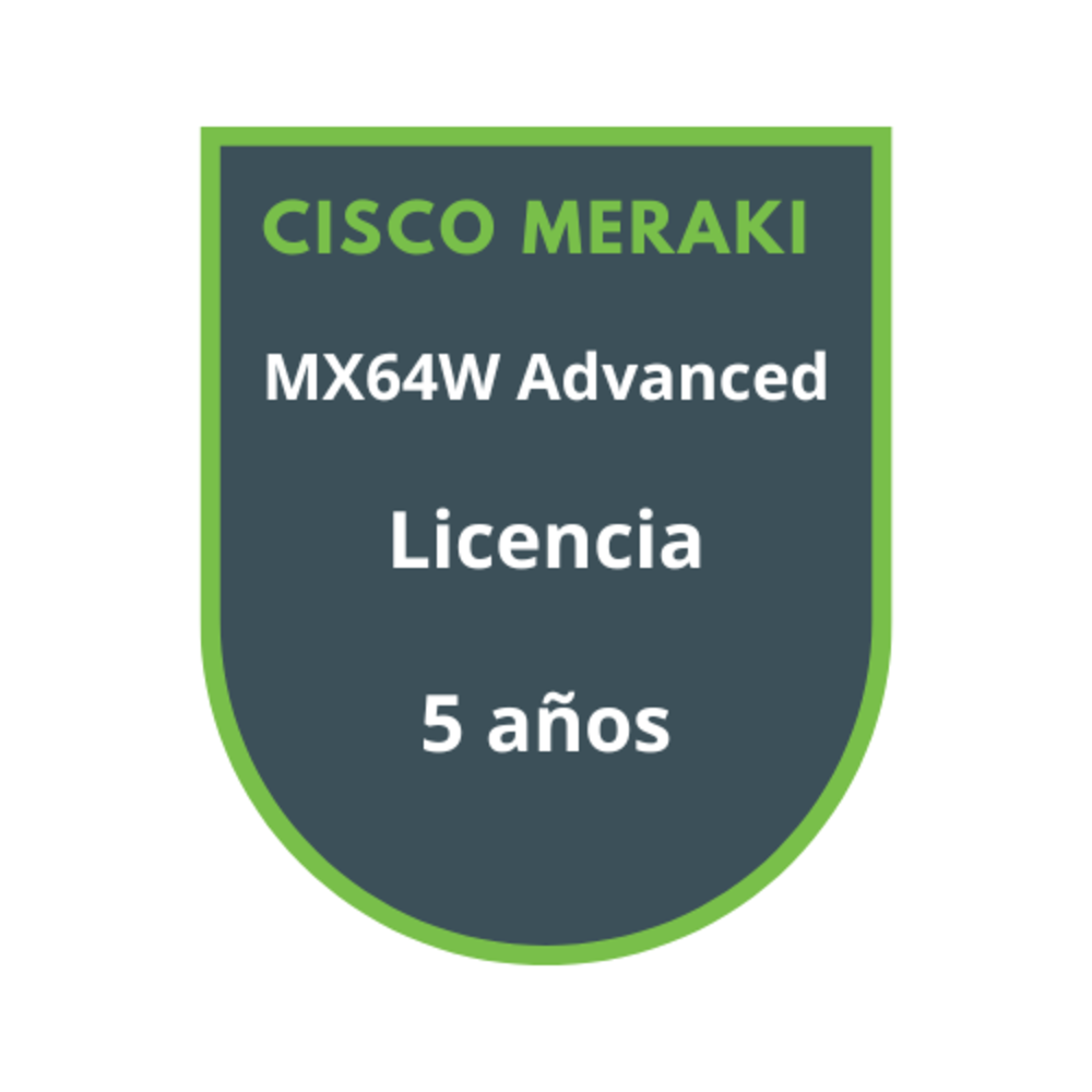 Cisco Meraki MX64W Advanced Security Licencia 5 años Cisco Meraki MX64W Advanced Security Licencia 5 años