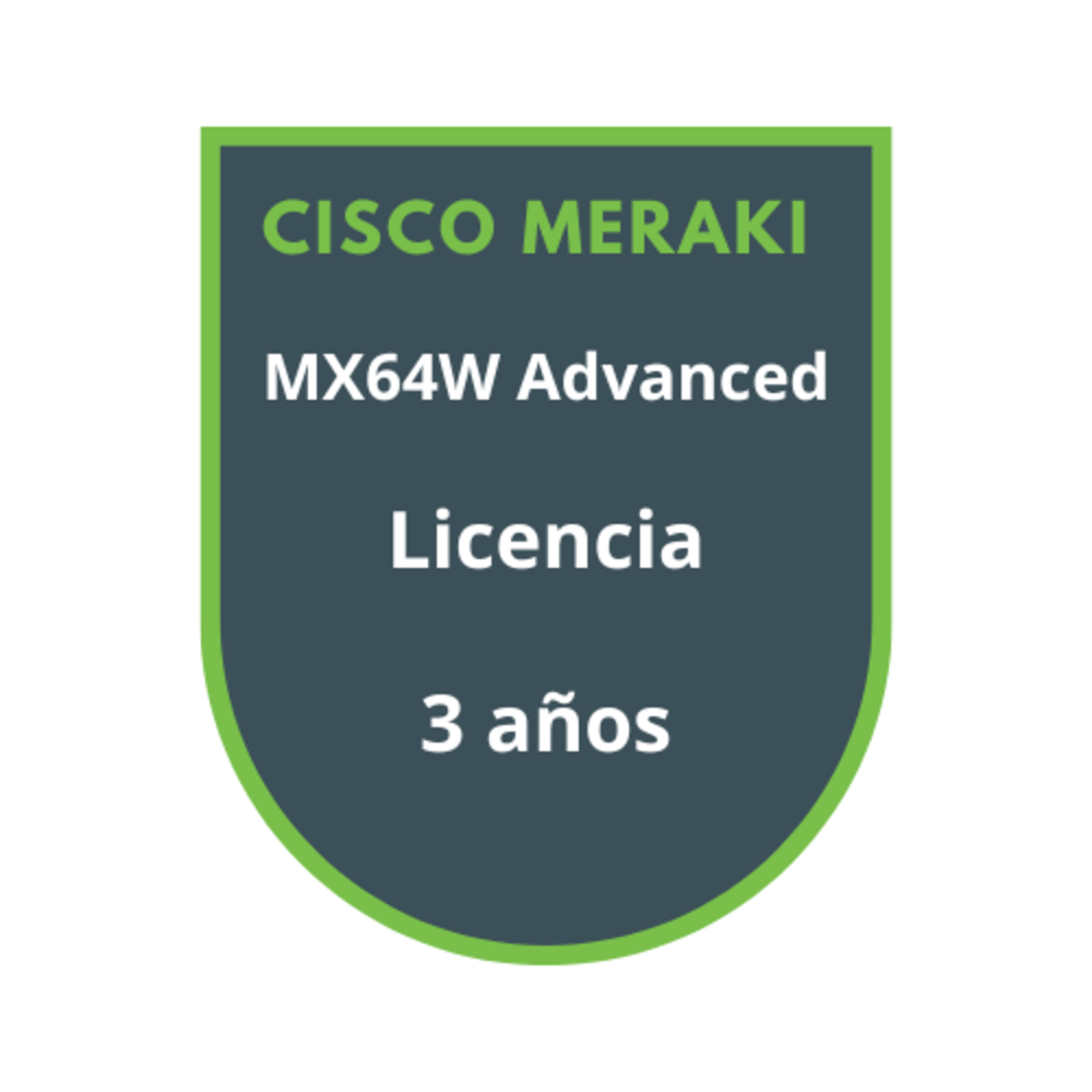 Cisco Meraki MX64W Advanced Security Licencia 3 años Cisco Meraki MX64W Advanced Security Licencia 3 años