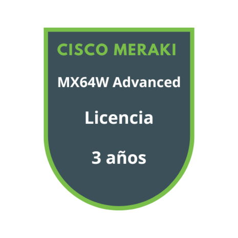 Cisco Meraki MX64W Advanced Security Licencia 3 años Cisco Meraki MX64W Advanced Security Licencia 3 años