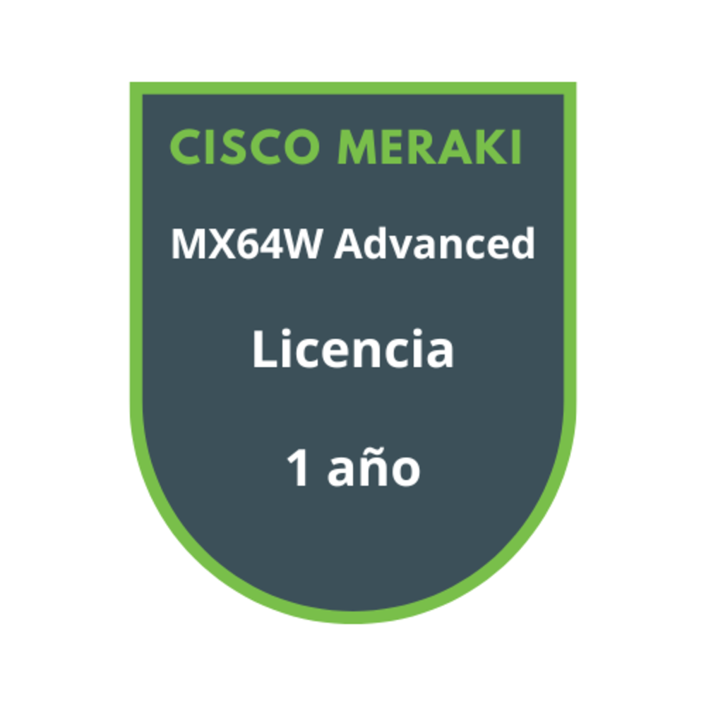 Cisco Meraki MX64W Advanced Security Licencia 1 año Cisco Meraki MX64W Advanced Security Licencia 1 año