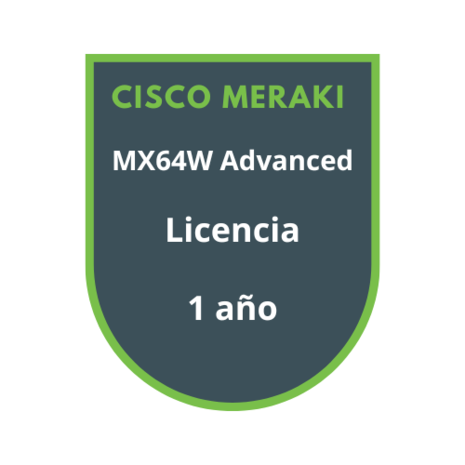 Cisco Meraki MX64W Advanced Security Licencia 1 año Cisco Meraki MX64W Advanced Security Licencia 1 año