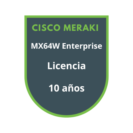Cisco Meraki MX64W Enterprise Licencia 10 años Cisco Meraki MX64W Enterprise Licencia 10 años
