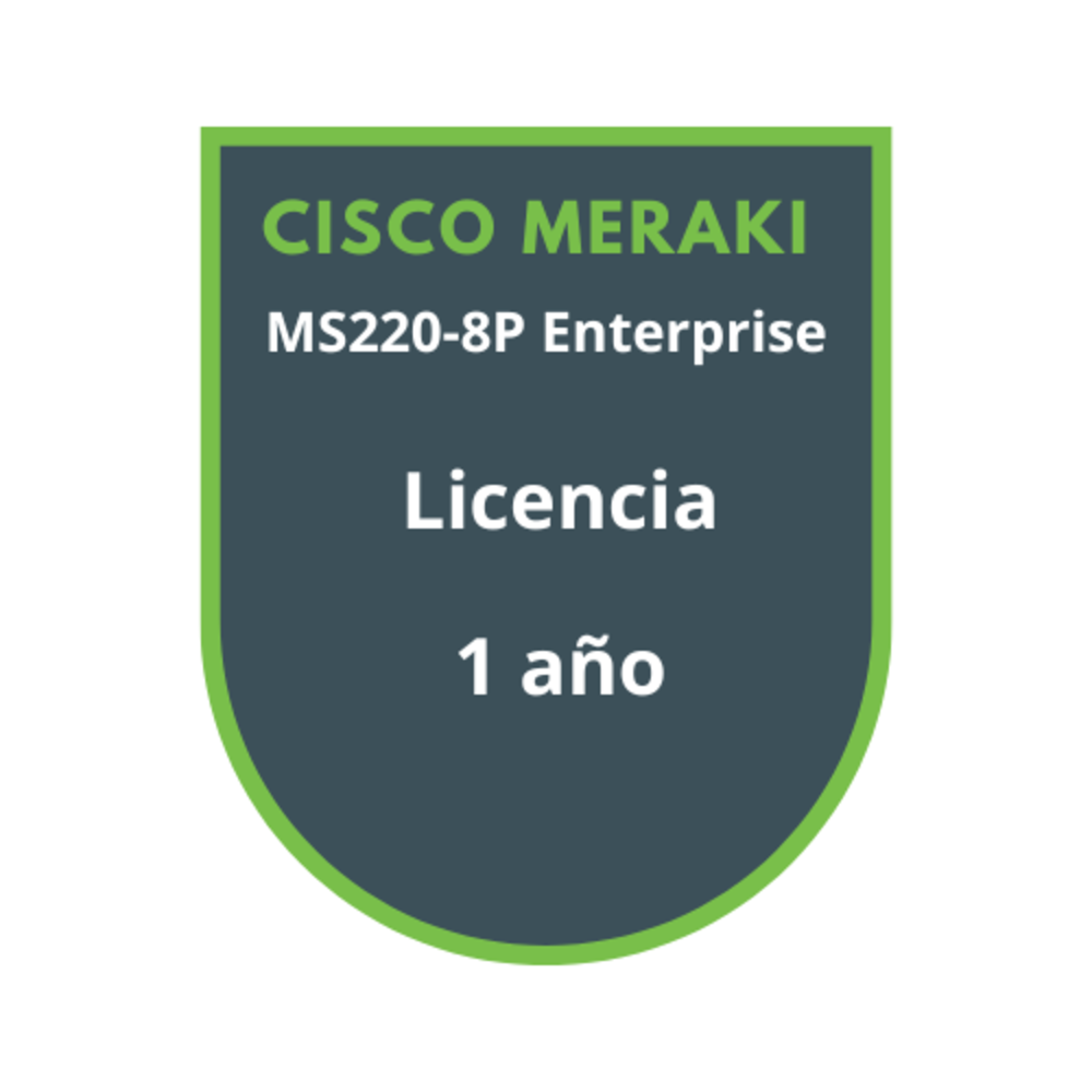 Cisco Meraki MS220-8P Enterprise Licencia 1 año Cisco Meraki MS220-8P Enterprise Licencia 1 año