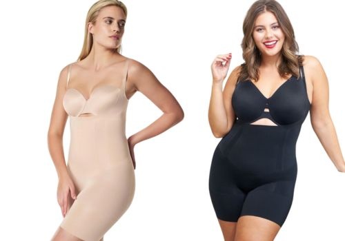 SPANX OnCore Openbust Mid-Thigh Bodysuit