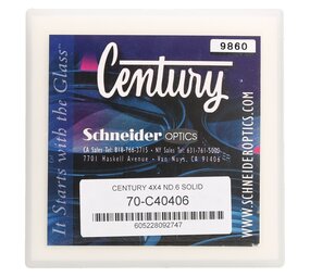 Century Century Precision Optics 4x4" ND 0.6 Glass Filter (2-Stop) 70C40406 Century Century Precision Optics 4x4" ND 0.6 Glass Filter (2-Stop) 70C40406