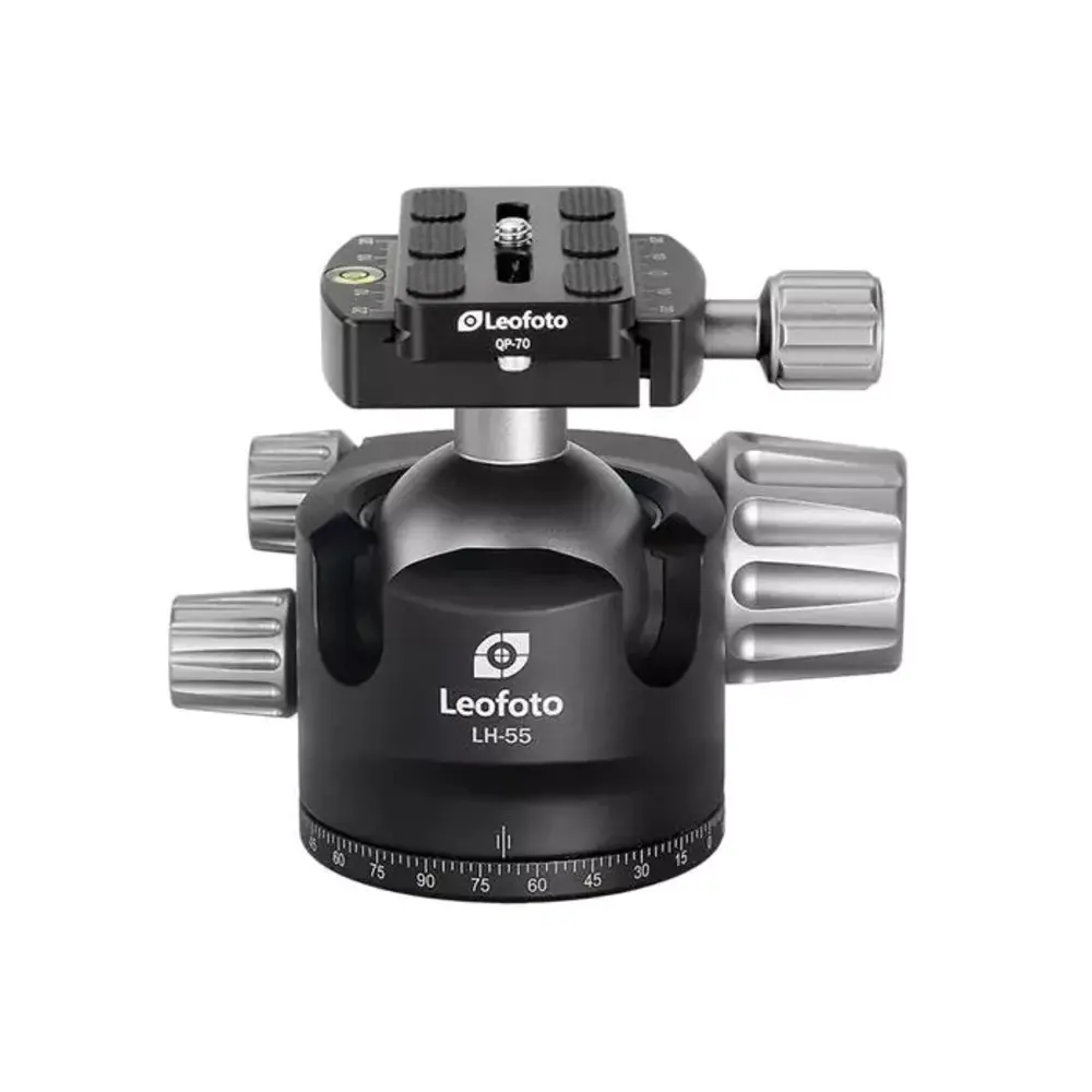 Leofoto Leofoto Ball Head LH-55 + Release Plate QP-70 Leofoto Leofoto Ball Head LH-55 + Release Plate QP-70