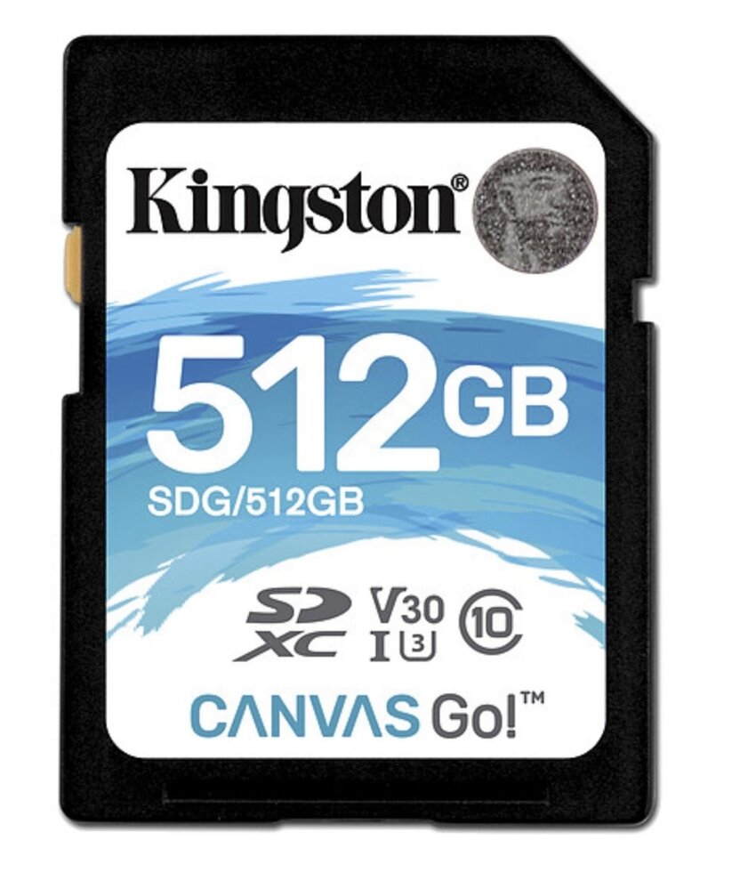 Kingston Technology Kingston 512 Go SD Canvas Go! Class 10 UHS-I U3