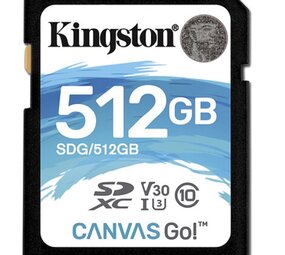 Kingston Technology Kingston 512 Go SD Canvas Go! Class 10 UHS-I U3