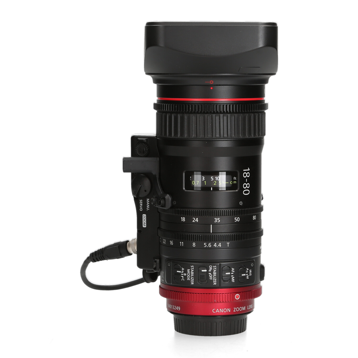 Canon Canon CN-E18-80mm T4.4 L IS KAS S + Canon ZSG-C10- Zoomgreep afbeelding