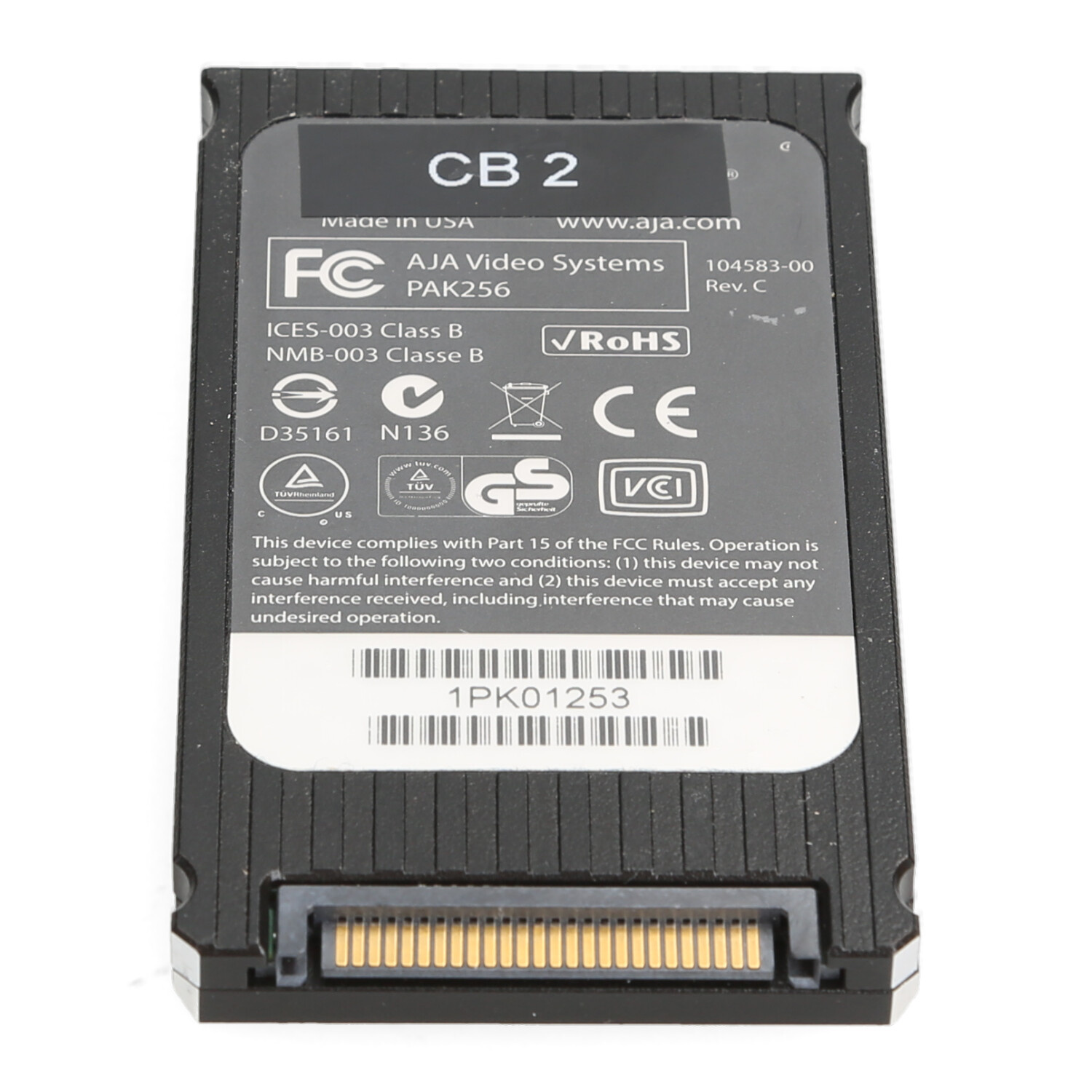 AJA Pak 256gb SSD afbeelding