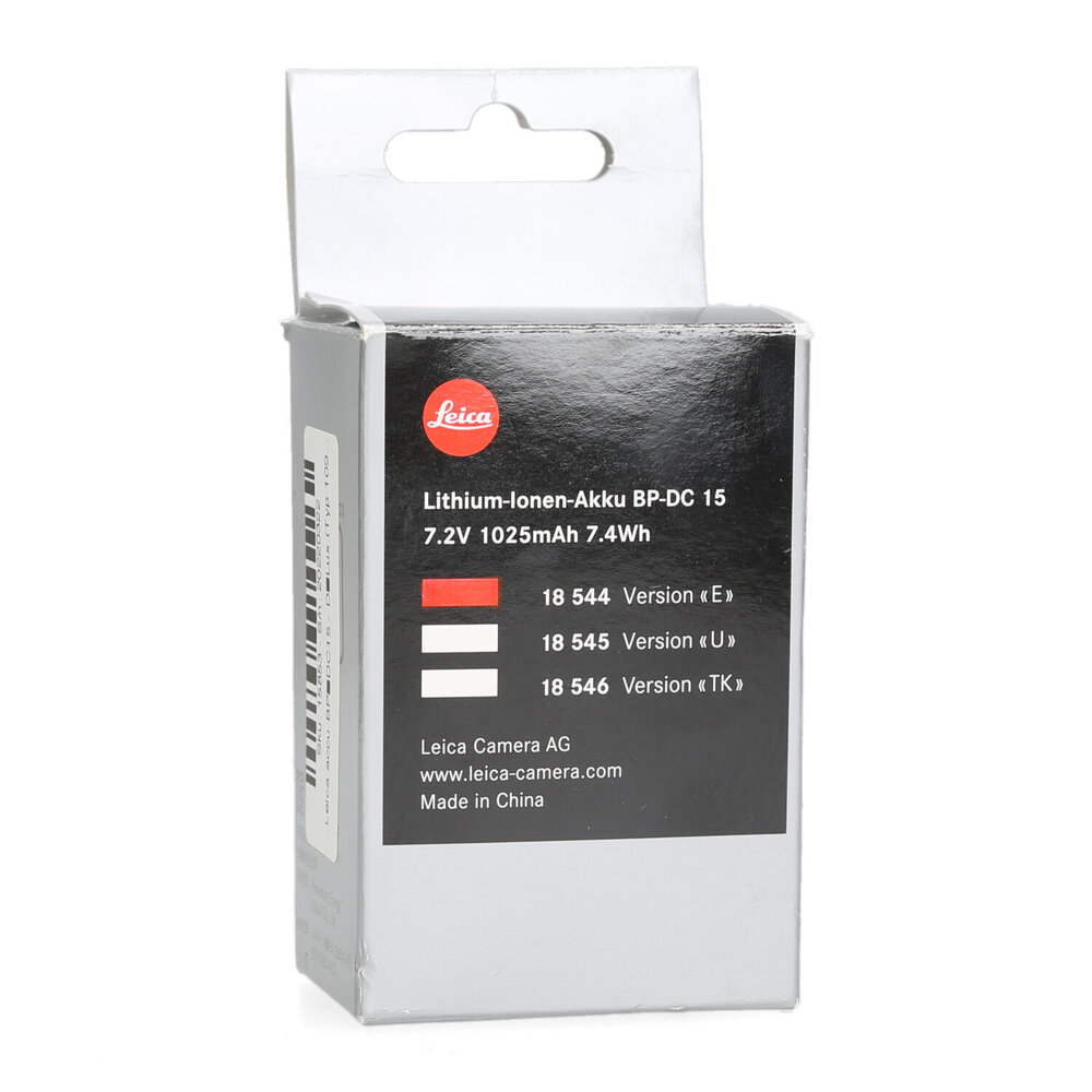 Leica accu BP‑DC15 - D‑Lux (Typ 109), D‑Lux 7 en D‑Lux 8 Leica accu BP‑DC15 - D‑Lux (Typ 109), D‑Lux 7 en D‑Lux 8
