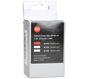 Leica accu BP‑DC15 - D‑Lux (Typ 109), D‑Lux 7 en D‑Lux 8 Leica accu BP‑DC15 - D‑Lux (Typ 109), D‑Lux 7 en D‑Lux 8