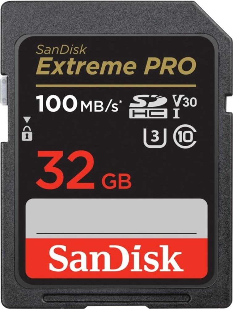 SanDisk SanDisk Extreme Pro 32GB SDHC Memory Card 100MB SanDisk SanDisk Extreme Pro 32GB SDHC Memory Card 100MB