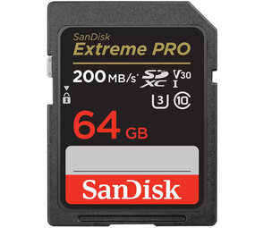 SanDisk SanDisk 64GB SD Extreme Pro UHS-I U3 V30 200MB/s (Nieuw)