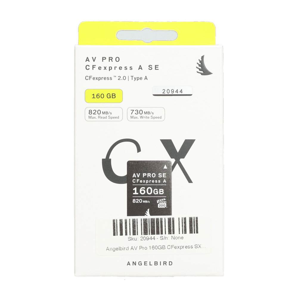 Angelbird Angelbird AV Pro 160GB CFexpress SE Type A Angelbird Angelbird AV Pro 160GB CFexpress SE Type A