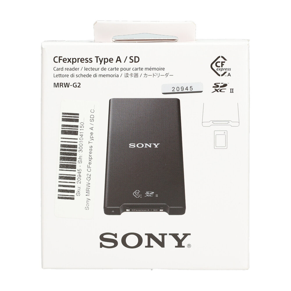 Sony Sony MRW-G2 CFexpress Type A / SD Card Reader Sony Sony MRW-G2 CFexpress Type A / SD Card Reader