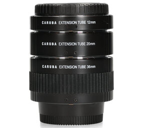 Caruba Caruba Extension Tube Set 12/20/36mm - Nikon F Caruba Caruba Extension Tube Set 12/20/36mm - Nikon F