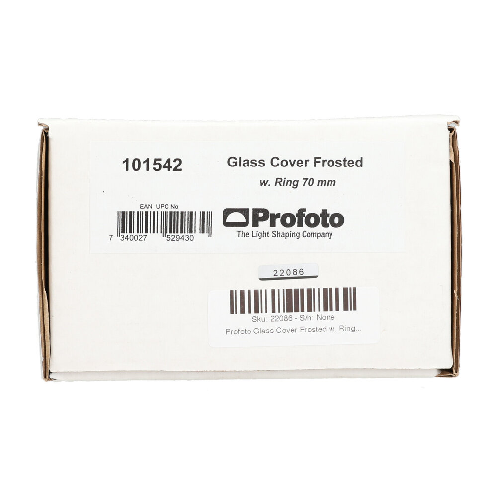 Profoto Profoto Glass Cover Frosted w. Ring 70 mm — 101542 Profoto Profoto Glass Cover Frosted w. Ring 70 mm — 101542