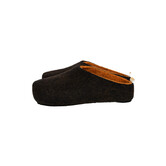Vilten herenslof Sloping back black