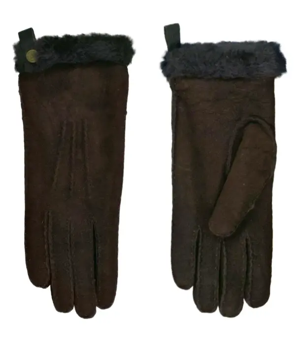 esgii Lamsvacht Dames Handschoenen Bruin