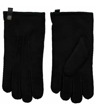 Lamsvacht Heren Handschoenen Zwart